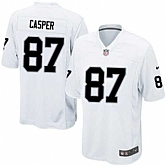 Nike Men & Women & Youth Raiders #87 Casper White Team Color Game Jersey,baseball caps,new era cap wholesale,wholesale hats
